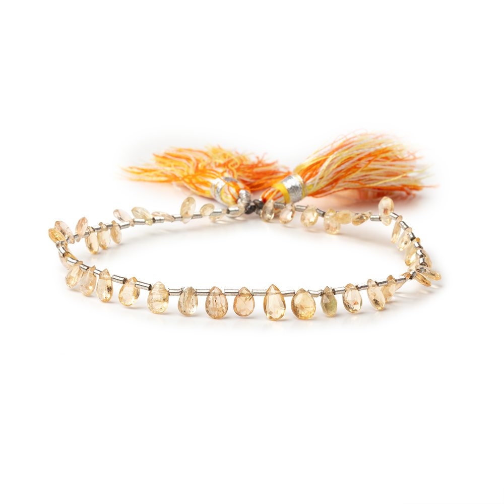 4.5-6.5mm Imperial Topaz Faceted Pear Beads 8 inch 44 pieces (ONLINE ORDER ONLY)