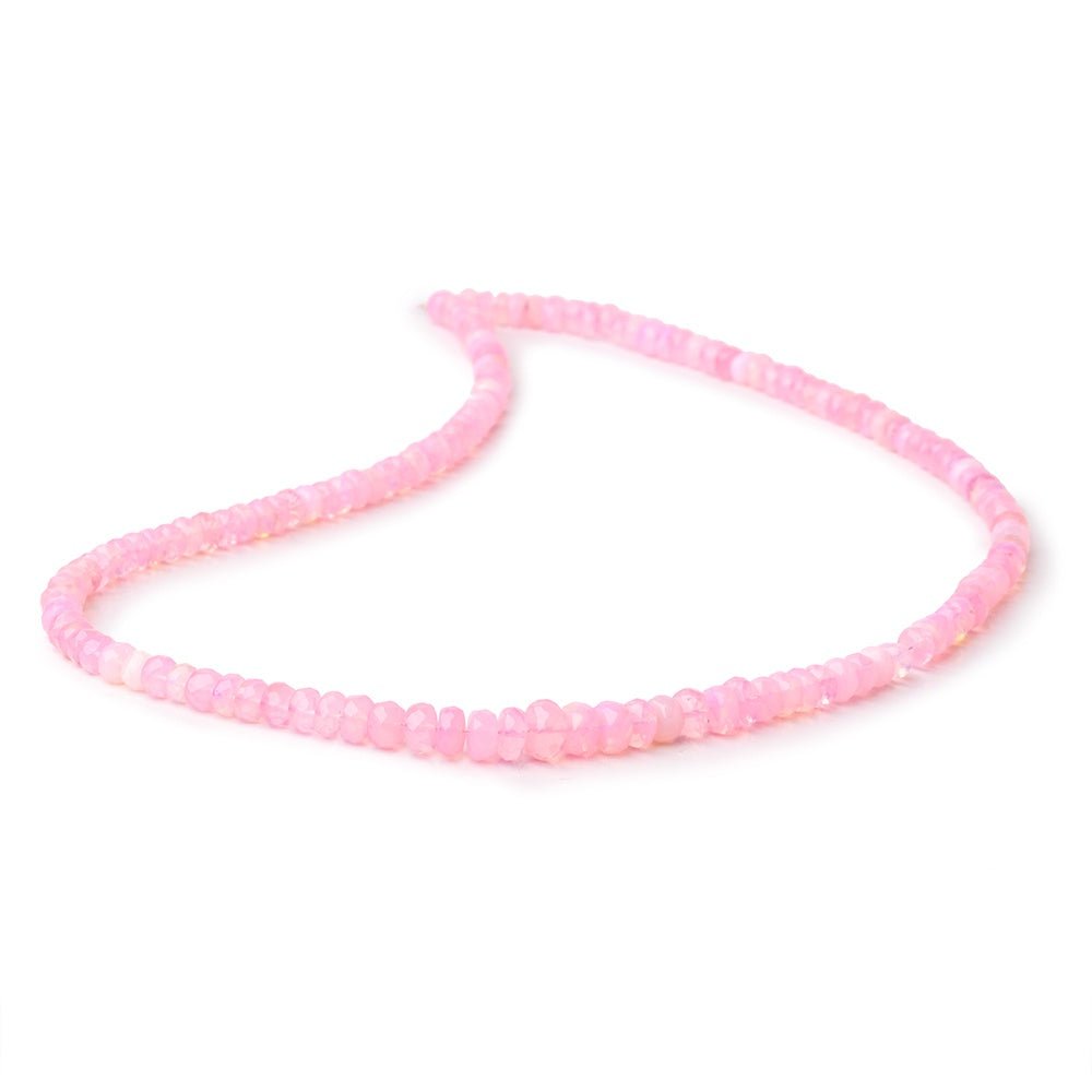 4.5-6.5mm Pink Ethiopian Opal Faceted Rondelle Beads 16 inch 136 pieces AA (ONLINE ORDER ONLY)