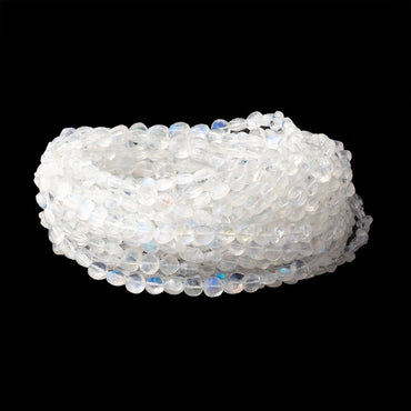 4.5-6.5mm Rainbow Moonstone Faceted Coin Beads 16 inch 76 pieces AAA (ONLINE ORDER ONLY)