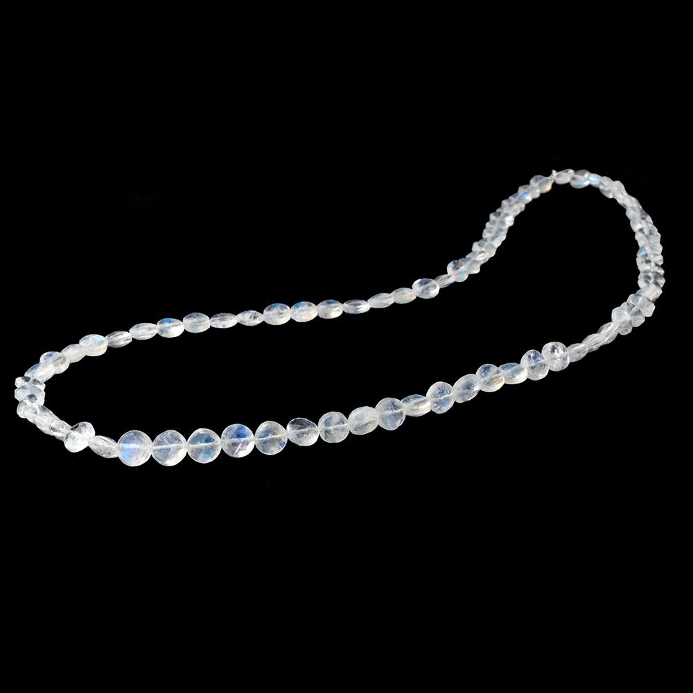 4.5-6.5mm Rainbow Moonstone Faceted Coin Beads 16 inch 76 pieces AAA (ONLINE ORDER ONLY)