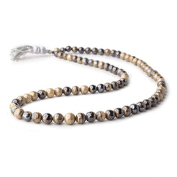 4.5-6.5mm Schalenblende Plain Round Beads 16 inch 81 pieces AA rare (ONLINE ORDER ONLY)