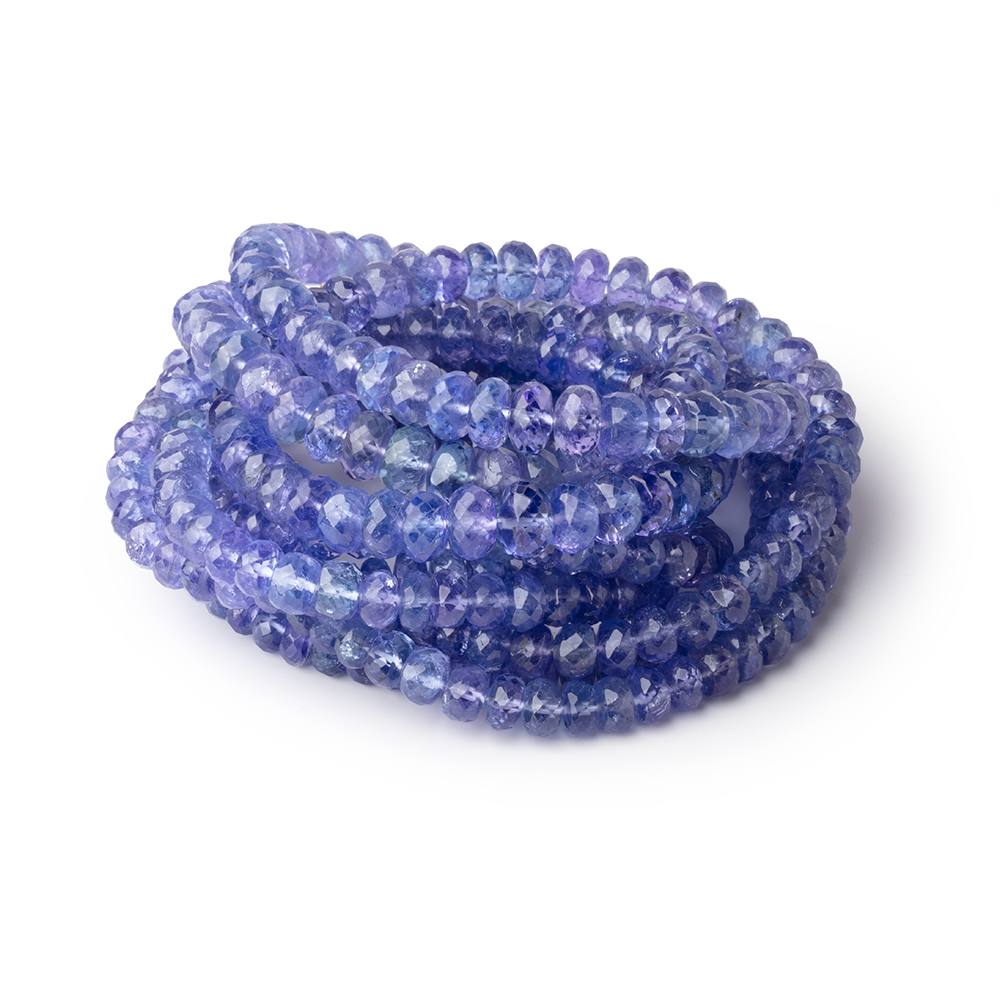 4.5-6.5mm Tanzanite Faceted Rondelle Beads 18 inch 130 pieces AAA (ONLINE ORDER ONLY)