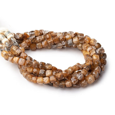 4.5-6mm Ferrous Quartz Faceted Cube Beads 8 inch 36 pieces (ONLINE ORDER ONLY)