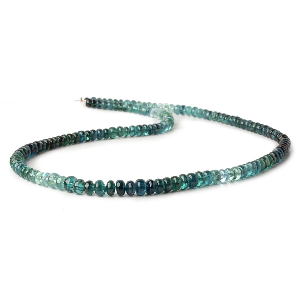 4.5-6mm Indicolite Tourmaline plain rondelle beads 18 inch 145 pieces AA (ONLINE ORDER ONLY)