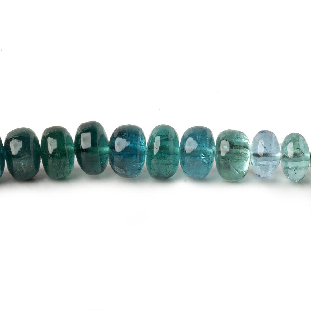 4.5-6mm Indicolite Tourmaline plain rondelle beads 18 inch 145 pieces AA (ONLINE ORDER ONLY)