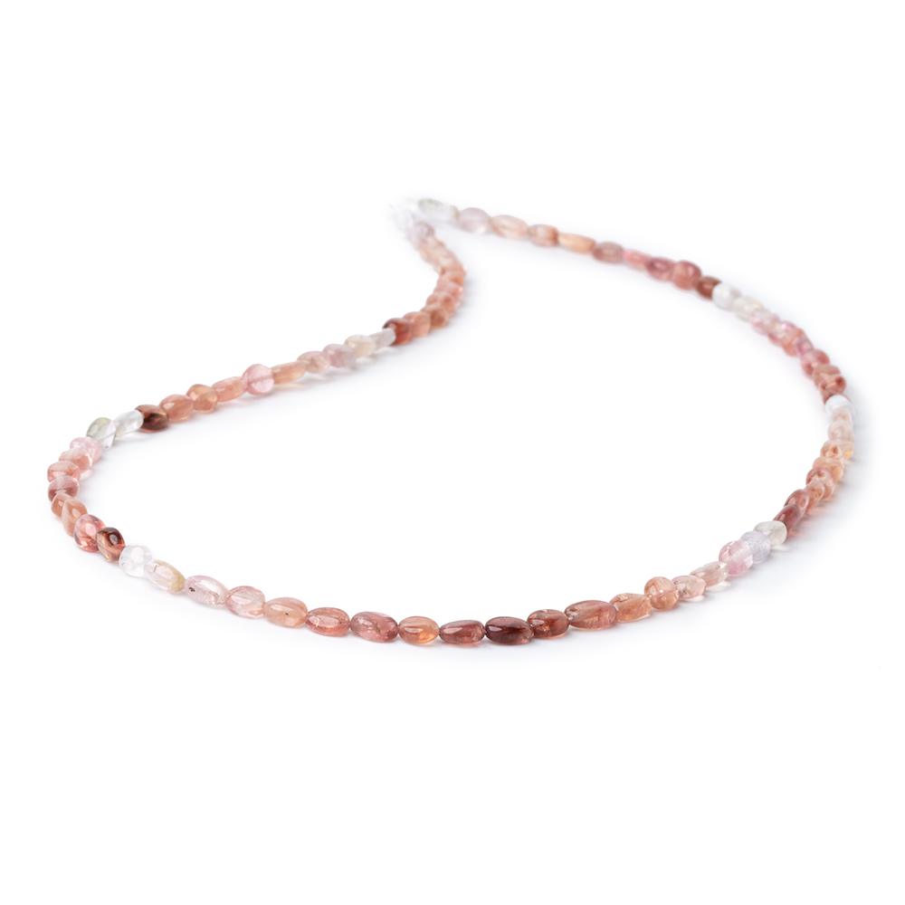 4.5-6mm Multi Color Tourmaline Plain Oval Beads 16 inch 81 pieces AA (ONLINE ORDER ONLY)