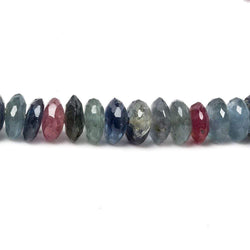 4.5-6mm Multi Gemstone German Faceted Rondelle beads 16 inch 160 pieces (ONLINE ORDER ONLY)