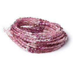 4.5-6mm Shaded Pink Tourmaline Plain Oval Beads 16 inch 81 pieces AA (ONLINE ORDER ONLY)