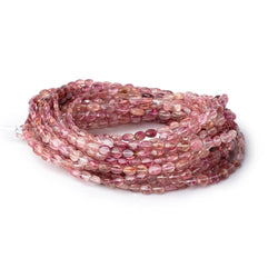 4.5-6mm Shaded Pink Tourmaline Plain Ovals 16 inch 81 Beads AA (ONLINE ORDER ONLY)