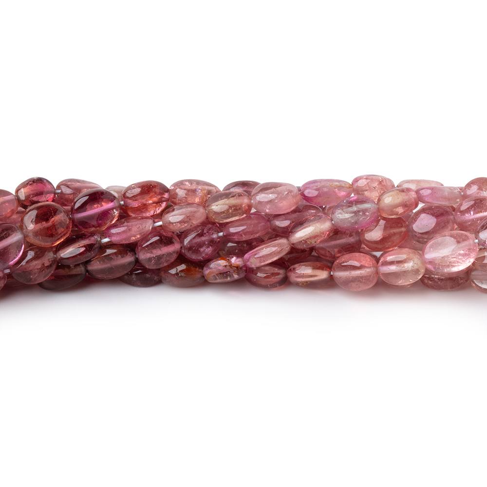 4.5-6mm Shaded Pink Tourmaline Plain Ovals 16 inch 81 Beads AA (ONLINE ORDER ONLY)