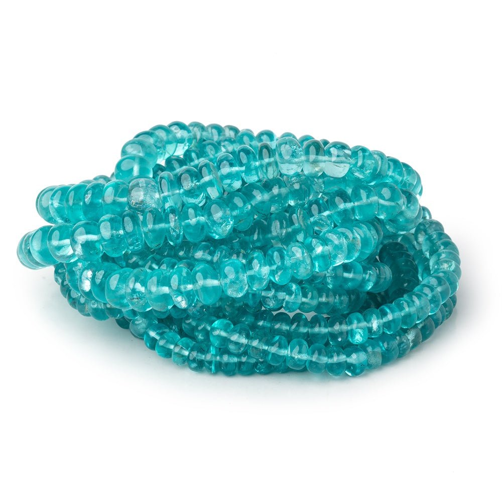 4.5-7.5mm Pool Blue Apatite Plain Rondelle Beads 18 inch 132 pieces AA (ONLINE ORDER ONLY)