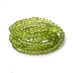 4.5-7mm Afghani Peridot Plain Rondelle Beads 16.5 inch 106 pieces AAA (ONLINE ORDER ONLY)