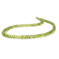 4.5-7mm Afghani Peridot Plain Rondelle Beads 16.5 inch 106 pieces AAA (ONLINE ORDER ONLY)