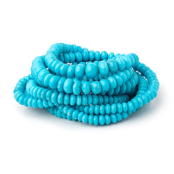 4.5-8mm Sleeping Beauty Turquoise Plain Rondelle Beads 16 inch 163 pieces AA (ONLINE ORDER ONLY)