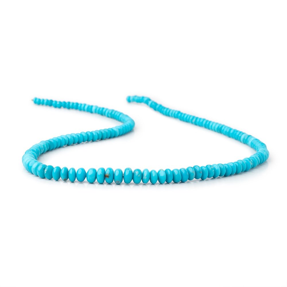 4.5-8mm Sleeping Beauty Turquoise Plain Rondelle Beads 16 inch 163 pieces AA (ONLINE ORDER ONLY)