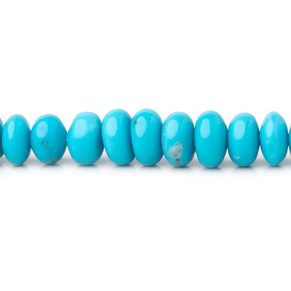 4.5-8mm Sleeping Beauty Turquoise Plain Rondelle Beads 16 inch 163 pieces AA (ONLINE ORDER ONLY)