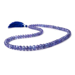 4.5-8.5mm Tanzanite Plain Rondelle Beads 16 inch 90 pieces AAA (ONLINE ORDER ONLY)