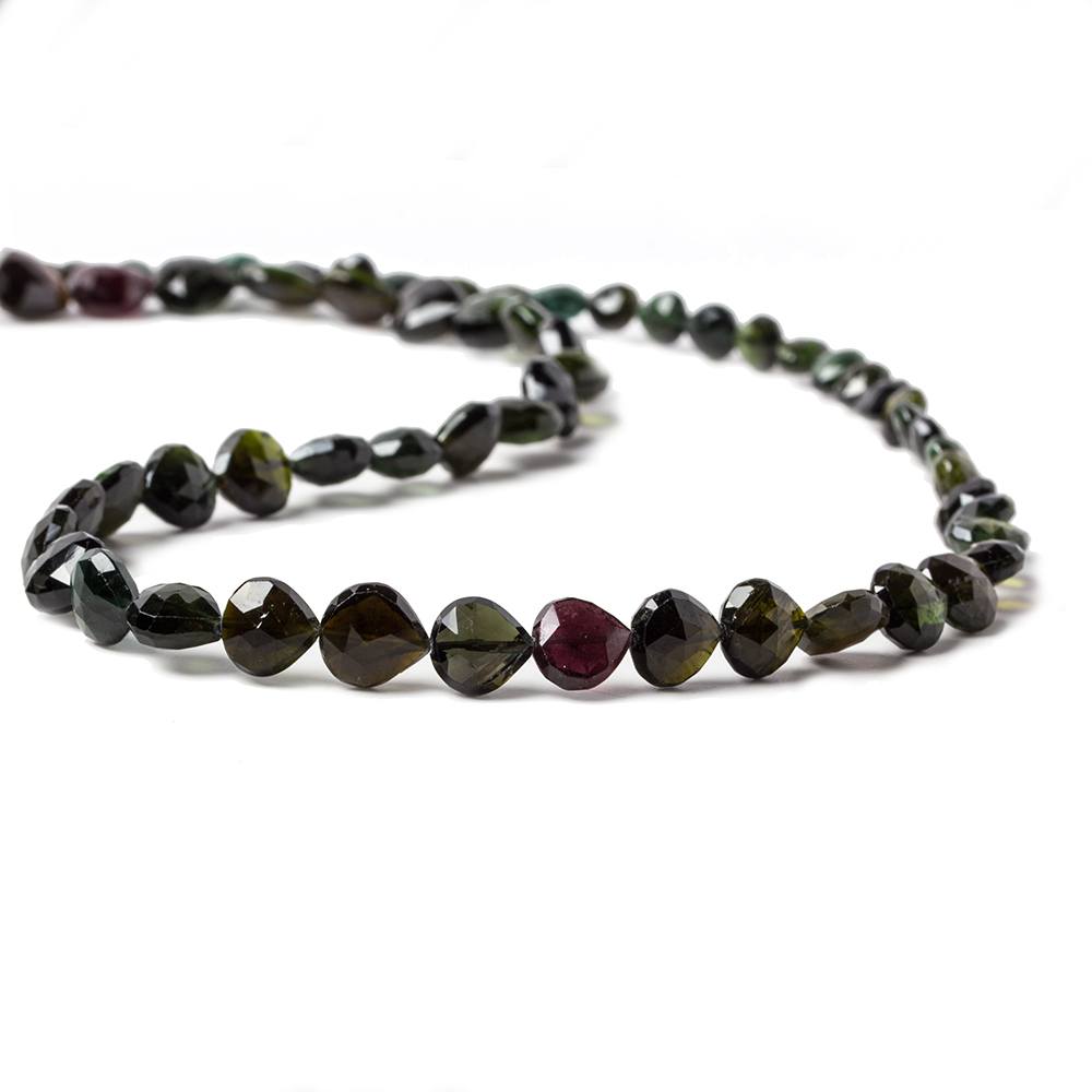 4.5- 8mm Green Tourmaline Straight Drill Heart 15.5 inch 56 pieces (ONLINE ORDER ONLY)