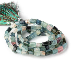 4.5-8mm Indicolite Tourmaline Faceted Rectangles 16 inch 63 Beads (ONLINE ORDER ONLY)
