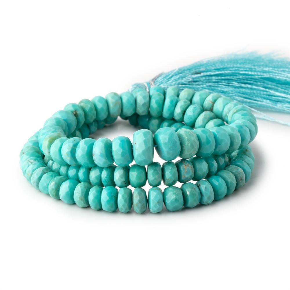 4-7mm Turquoise Faceted Rondelle Beads 15 inch 116 pieces A (ONLINE ORDER ONLY)