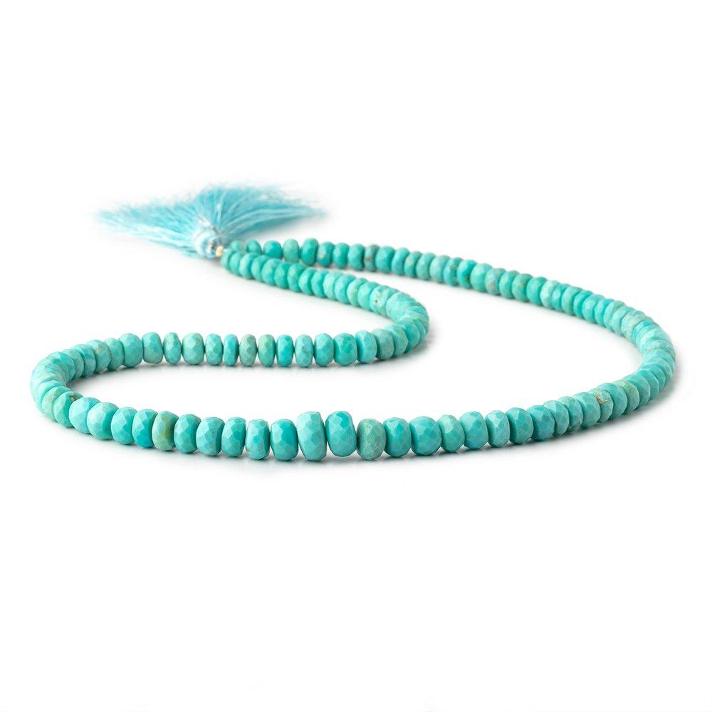 4-7mm Turquoise Faceted Rondelle Beads 15 inch 116 pieces A (ONLINE ORDER ONLY)
