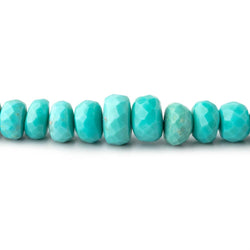 4-7mm Turquoise Faceted Rondelle Beads 15 inch 116 pieces A (ONLINE ORDER ONLY)