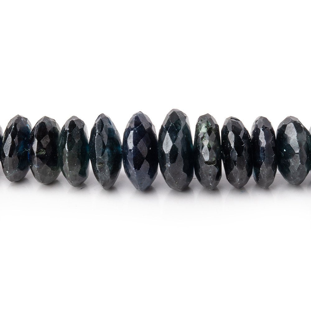 4.5-9mm Blue Sapphire German Faceted Rondelle Beads 16 inch 145 pieces (ONLINE ORDER ONLY)