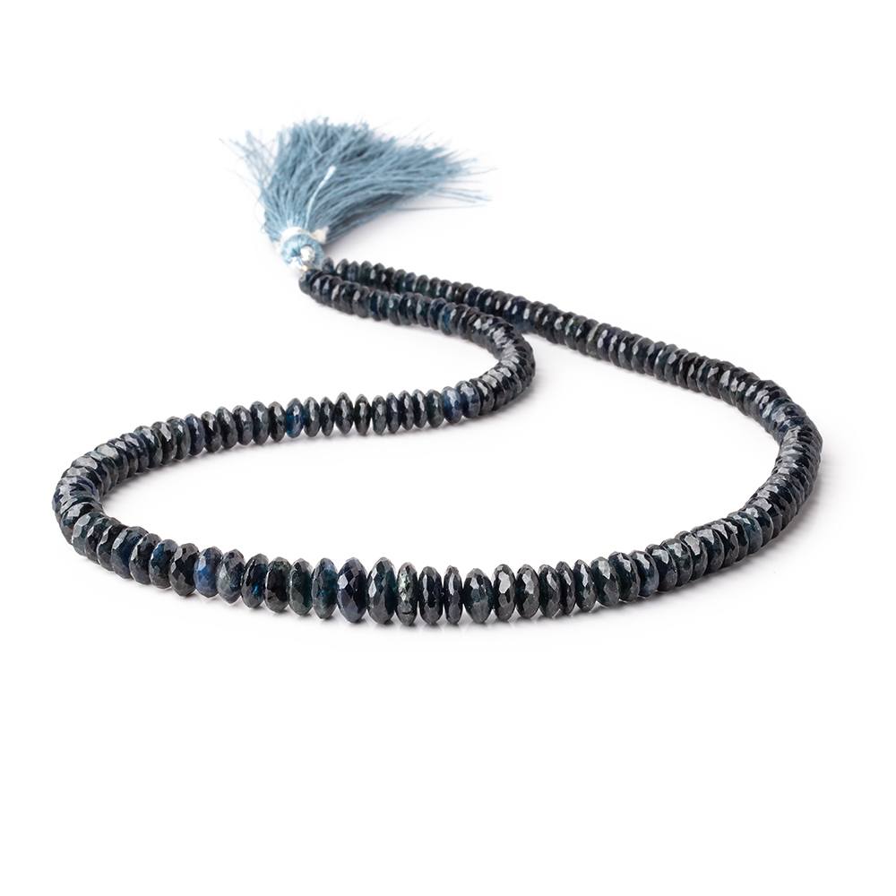 4.5-9mm Blue Sapphire German Faceted Rondelle Beads 16 inch 145 pieces (ONLINE ORDER ONLY)