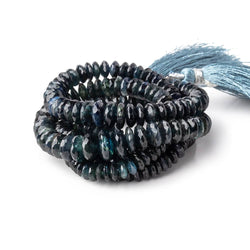 4.5-9mm Blue Sapphire German Faceted Rondelle Beads 16 inch 145 pieces (ONLINE ORDER ONLY)