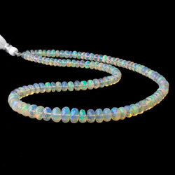4.5 - 9mm Cream Ethiopian Opal Faceted Rondelle Beads 110 pieces AAA Grade (ONLINE ORDER ONLY)