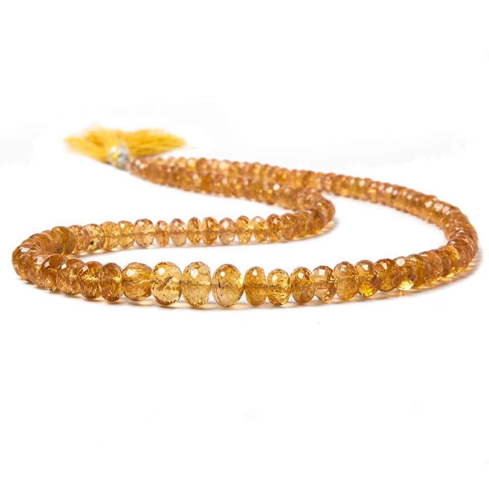 4.5-9mm Imperial Topaz faceted rondelle beads 18 inches 121 pieces A (ONLINE ORDER ONLY)