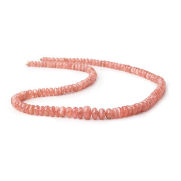 4.5-9mm Rhodochrosite Plain Rondelles 18 inch 138 beads AA (ONLINE ORDER ONLY)