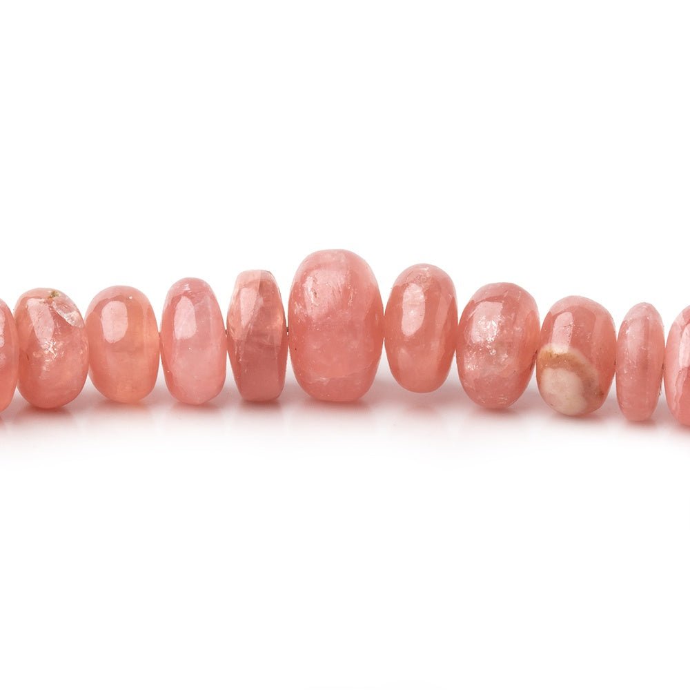 4.5-9mm Rhodochrosite Plain Rondelles 18 inch 138 beads AA (ONLINE ORDER ONLY)