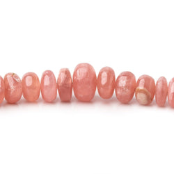 4.5-9mm Rhodochrosite Plain Rondelles 18 inch 138 beads AA (ONLINE ORDER ONLY)