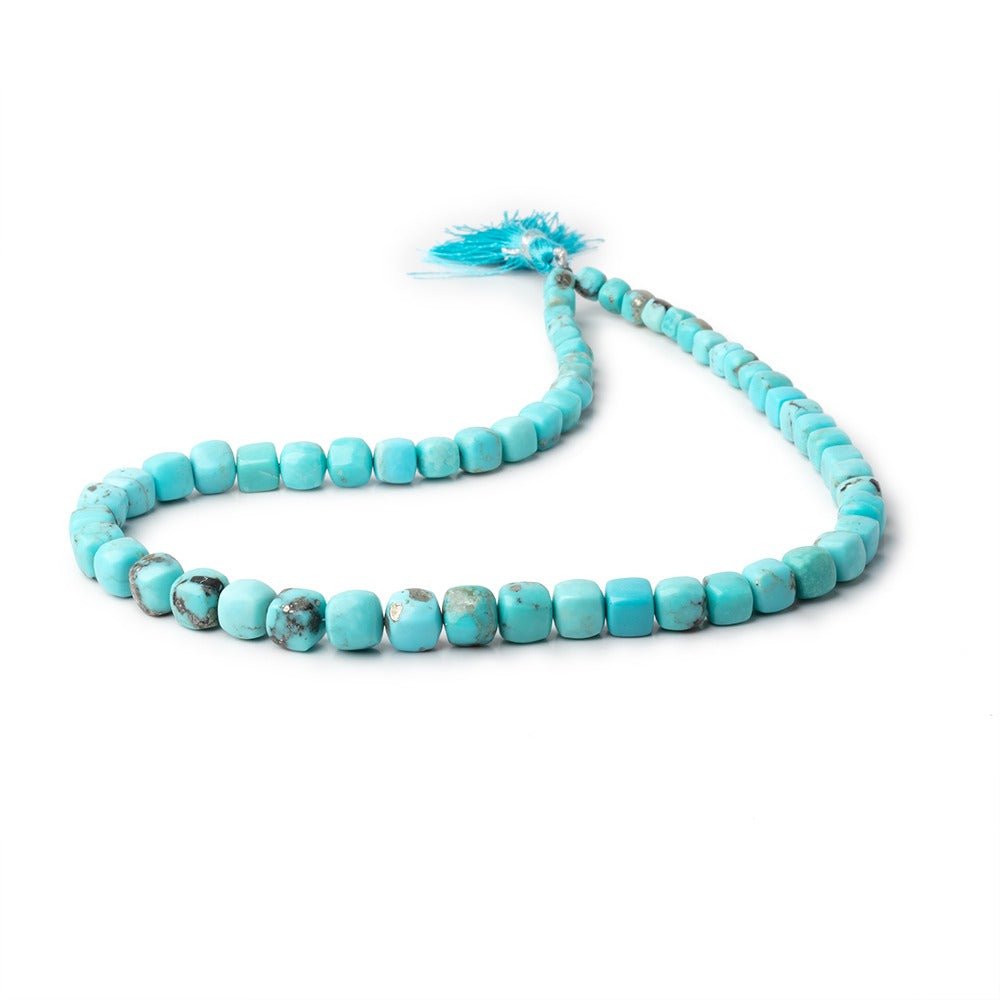 4.5-9mm Sleeping Beauty Turquoise Plain Cubes 16 inch 60 Beads AAA (ONLINE ORDER ONLY)