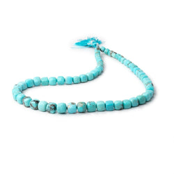 4.5-9mm Sleeping Beauty Turquoise Plain Cubes 16 inch 60 Beads AAA (ONLINE ORDER ONLY)