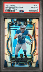 Graded 2022 Panini Select Aidan Hutchinson #267 Silver Prizm Rookie RC Football Card PSA 10 Gem Mint (ONLINE ORDER ONLY)