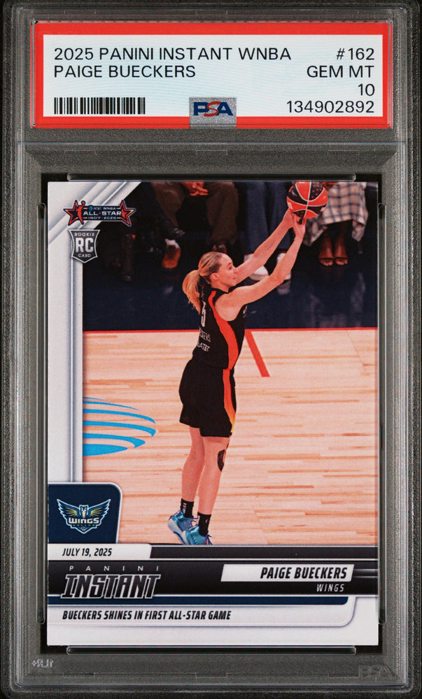 Graded 2025 Panini Instant Paige Bueckers #162 Rookie RC Basketball Card PSA 10 Gem Mint (ONLINE ORDER ONLY)