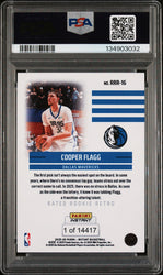 Graded 2025 Panini Instant Cooper Flagg #RRR16 Rated Rookie Retro Rookie RC Basketball Card PSA 9 Mint (ONLINE ORDER ONLY)