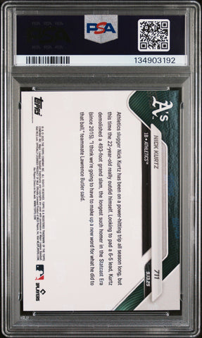 Graded 2025 Topps Now Nick Kurtz #711 Rookie RC Baseball Card PSA 10 Gem Mint (ONLINE ORDER ONLY)