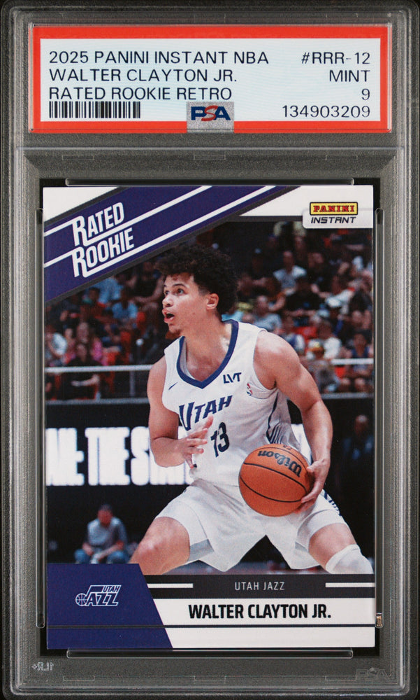 Graded 2025 Panini Instant Walter Clayton Jr. #RRR12 Rated Rookie Retro Rookie RC Basketball Card PSA 9 Mint (ONLINE ORDER ONLY)