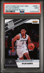 Graded 2025 Panini Instant Dylan Harper #RRR1 Rated Rookie Retro Rookie RC Basketball Card PSA 9 Mint (ONLINE ORDER ONLY)