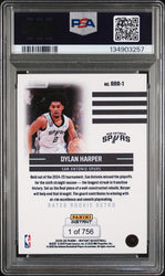 Graded 2025 Panini Instant Dylan Harper #RRR1 Rated Rookie Retro Rookie RC Basketball Card PSA 10 Gem Mint (ONLINE ORDER ONLY)