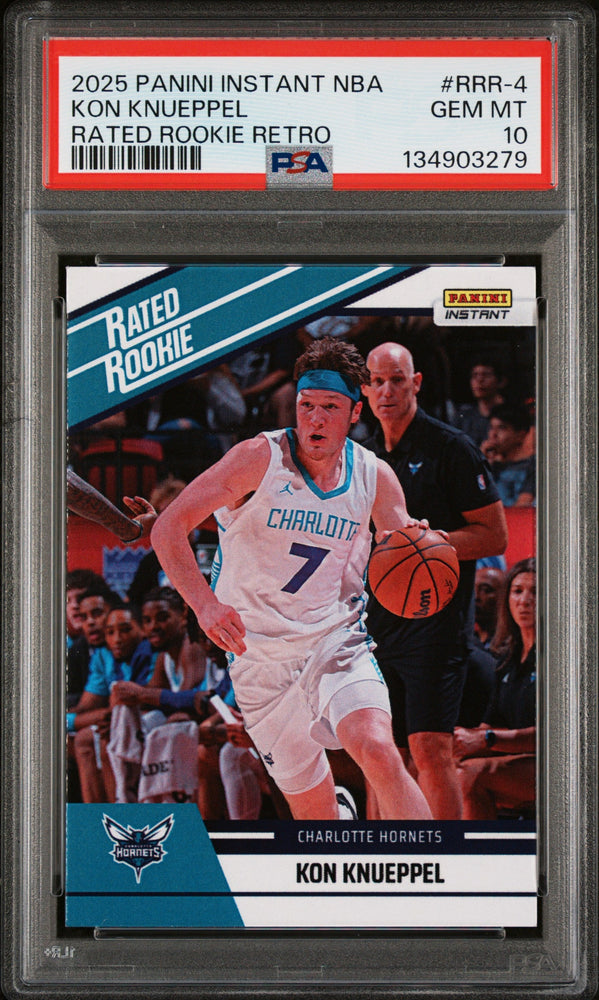 Graded 2025 Panini Instant Kon Knueppel #RRR4 Rated Rookie Retro Rookie RC Basketball Card PSA 10 Gem Mint (ONLINE ORDER ONLY)