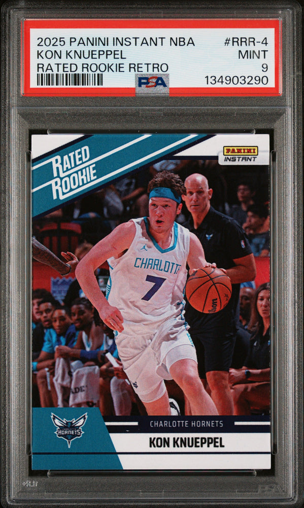 Graded 2025 Panini Instant Kon Knueppel #RRR4 Rated Rookie Retro Rookie RC Basketball Card PSA 9 Mint (ONLINE ORDER ONLY)