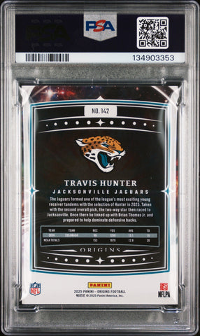 Graded 2025 Panini Origins Travis Hunter #142 Rookie RC Football Card PSA 10 Gem Mint (ONLINE ORDER ONLY)