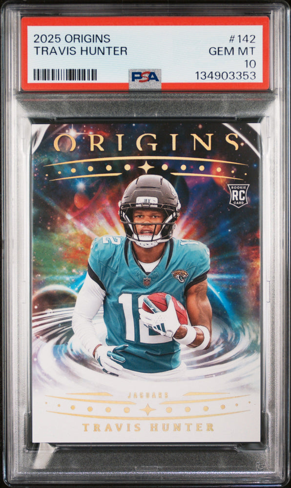Graded 2025 Panini Origins Travis Hunter #142 Rookie RC Football Card PSA 10 Gem Mint (ONLINE ORDER ONLY)