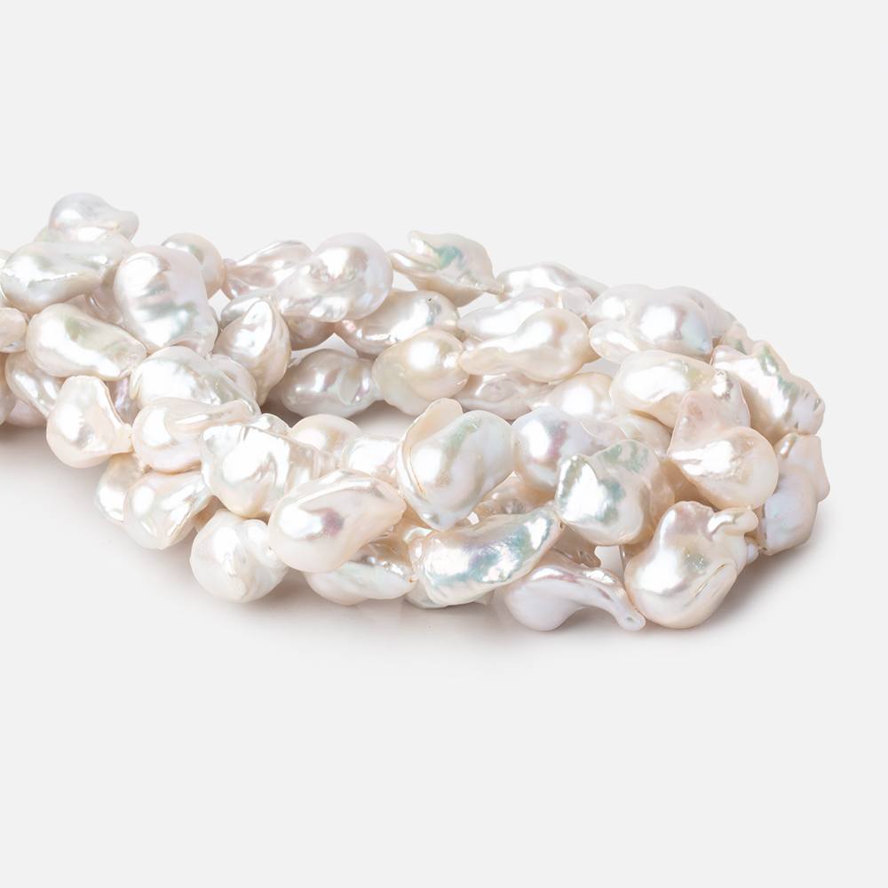 14-21mm Off White Ultra Baroque Freshwater Pearls 16 inch 17 Beads AA (ONLINE ORDER ONLY)