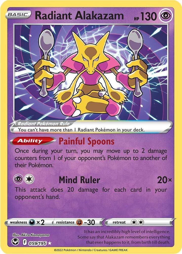 Radiant Alakazam (059/195) [Sword & Shield: Silver Tempest] (Online Only)