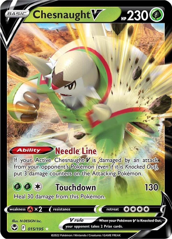 Chesnaught V (015/195) [Sword & Shield: Silver Tempest] (Online Only)